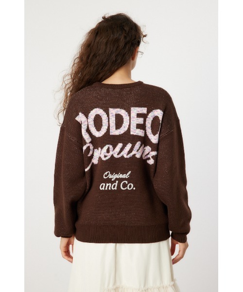RODEO CROWNS WIDE BOWL(ロデオクラウンズワイドボウル)の「MIX COLOR LOGOニットトップス(ニット/セーター・レディース・ブラウン/レッド/グレー×ホワイト/チャコールグレー・FREE)」の12枚目の写真