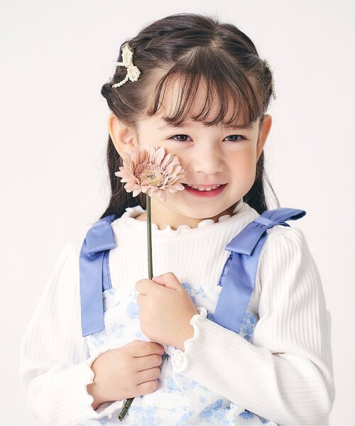 apres les cours(アプレレクール)の「パールリボンヘアクリップセット(その他ヘアアクセサリー・キッズ・アイボリー・FREE)」の3枚目の写真