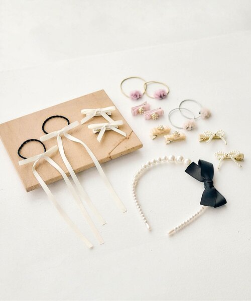 apres les cours(アプレレクール)の「パールリボンヘアクリップセット(その他ヘアアクセサリー・キッズ・アイボリー・FREE)」の7枚目の写真