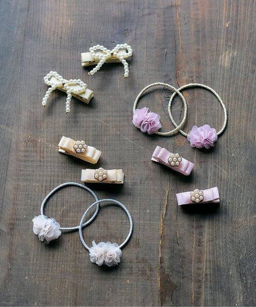 apres les cours(アプレレクール)の「パールリボンヘアクリップセット(その他ヘアアクセサリー・キッズ・アイボリー・FREE)」の8枚目の写真
