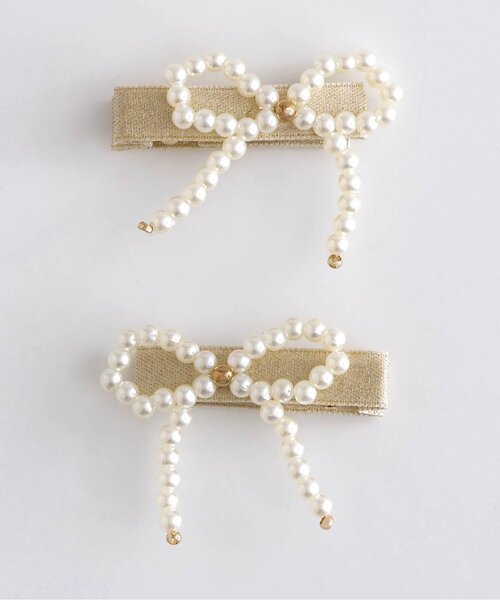 apres les cours(アプレレクール)の「パールリボンヘアクリップセット(その他ヘアアクセサリー・キッズ・アイボリー・FREE)」の9枚目の写真