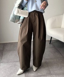 Eclat one（エクラワン）の「【Eclat one】カーブデザイン ワイド パンツ（チノパンツ）」