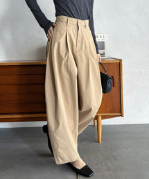 Eclat one（エクラワン）の「【Eclat one】カーブデザイン ワイド パンツ（チノパンツ）」