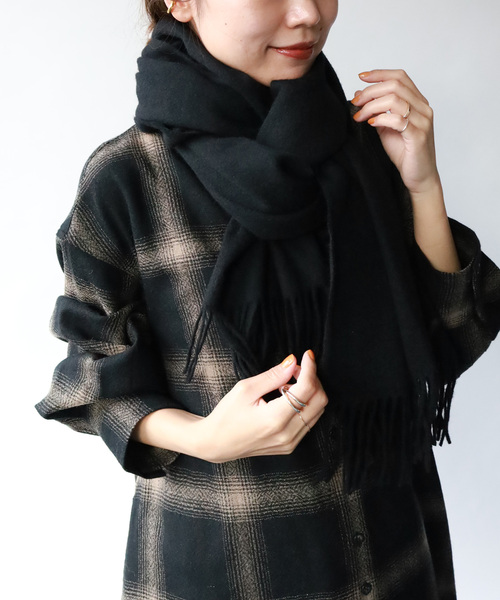 JOURNAL STANDARD relume（ジャーナルスタンダード　レリューム）の「《追加2》RELUMEウールストール（マフラー・レディース・ブラック/ライトグレー/ベージュ・FREE）」の17枚目の写真
