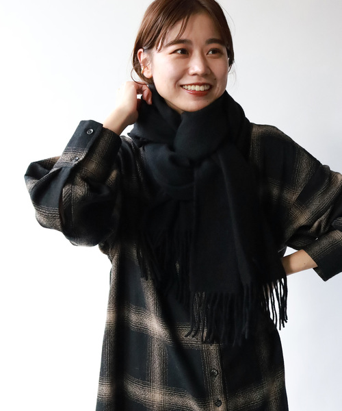 JOURNAL STANDARD relume（ジャーナルスタンダード　レリューム）の「《追加2》RELUMEウールストール（マフラー・レディース・ブラック/ライトグレー/ベージュ・FREE）」の18枚目の写真