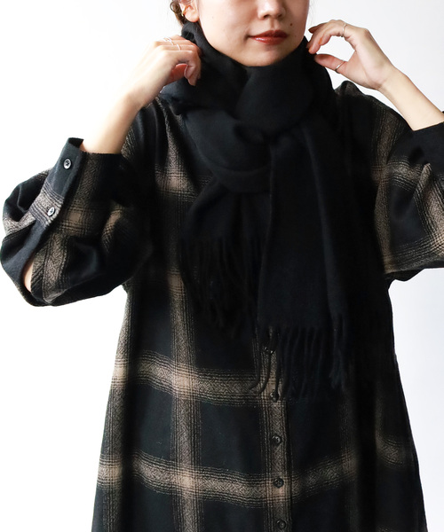 JOURNAL STANDARD relume（ジャーナルスタンダード　レリューム）の「《追加2》RELUMEウールストール（マフラー・レディース・ブラック/ライトグレー/ベージュ・FREE）」の19枚目の写真