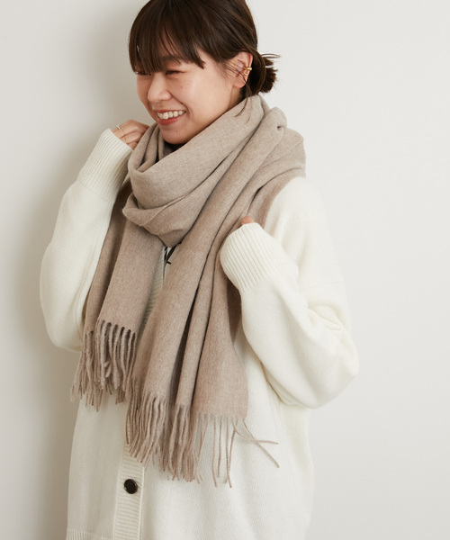 JOURNAL STANDARD relume（ジャーナルスタンダード　レリューム）の「《追加2》RELUMEウールストール（マフラー・レディース・ブラック/ライトグレー/ベージュ・FREE）」の12枚目の写真