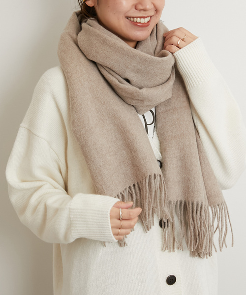 JOURNAL STANDARD relume（ジャーナルスタンダード　レリューム）の「《追加2》RELUMEウールストール（マフラー・レディース・ブラック/ライトグレー/ベージュ・FREE）」の13枚目の写真