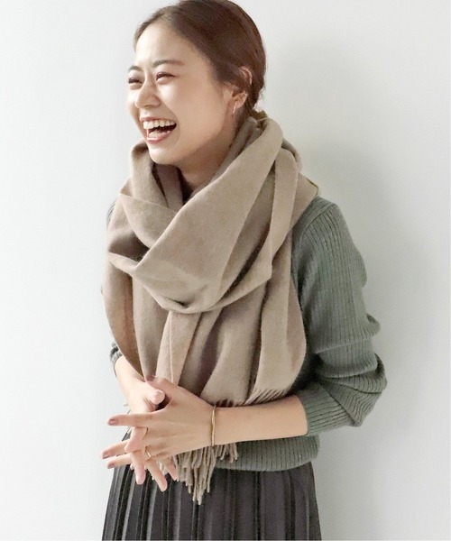 JOURNAL STANDARD relume（ジャーナルスタンダード　レリューム）の「《追加2》RELUMEウールストール（マフラー・レディース・ブラック/ライトグレー/ベージュ・FREE）」の5枚目の写真