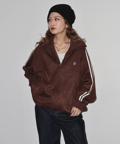 セール】スエードポンチトラックジャケット（ブルゾン）｜atONE