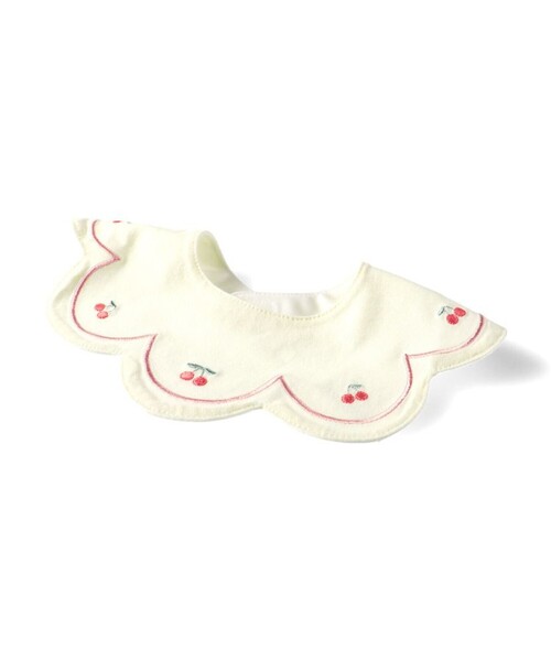 BRANSHES(ブランシェス)の「さくらんぼ刺繍スタイ(スタイ/よだれかけ・キッズ・アイボリー/ピンク・FREE)」の14枚目の写真