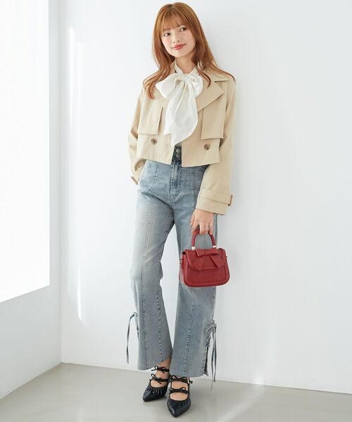 MAJESTIC LEGON（マジェスティックレゴン）の「クラシックリボンバッグ（ハンドバッグ・レディース・レッド/ブラック/アイボリー・FREE）」の21枚目の写真