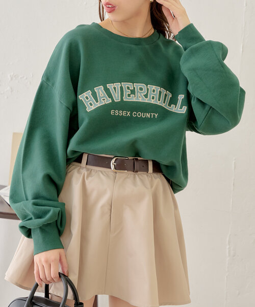 Chico(チコ)の「ピグメントクルールーズスウェット(Tシャツ/カットソー・レディース・グリーン/ネイビー/オートミール/グレー/ブルー系その他・FREE)」の10枚目の写真