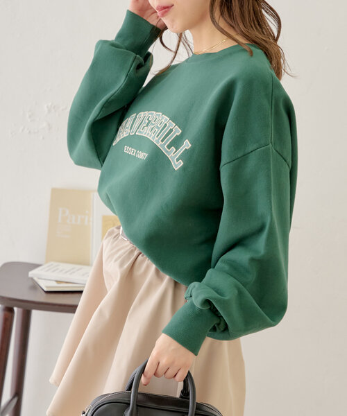Chico(チコ)の「ピグメントクルールーズスウェット(Tシャツ/カットソー・レディース・グリーン/ネイビー/オートミール/グレー/ブルー系その他・FREE)」の11枚目の写真