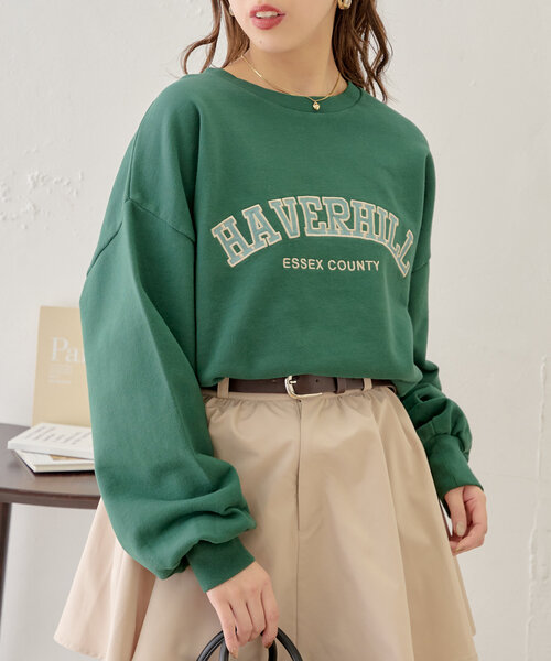 Chico(チコ)の「ピグメントクルールーズスウェット(Tシャツ/カットソー・レディース・グリーン/ネイビー/オートミール/グレー/ブルー系その他・FREE)」の13枚目の写真