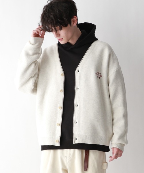 RAGEBLUE(レイジブルー)の「ワンポイント刺繍/レターニットカーディガン(カーディガン/ボレロ・メンズ・イエロー/ネイビー/グリーン/ホワイト・LARGE/MEDIUM)」の17枚目の写真