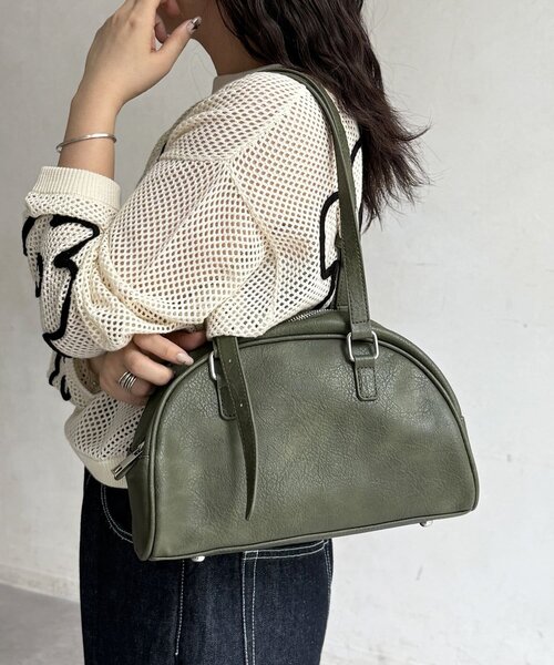 CPCM(シーピーシーエム)の「ラウンドボストンバッグ(ボストンバッグ・レディース・ブラック/ブラウン/レッド/グリーン/キャメル・FREE)」の16枚目の写真