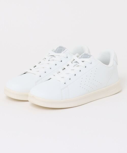 hummel(ヒュンメル)の「hummel ヒュンメル COURT LINE LZH レディーススニーカー(コートラインLZH) 225944 9256 ブライトホワイト/ルナーロック(スニーカー・レディース・ホワイト・22.5cm/23.0cm/24.0cm/25.0cm)」の1枚目の写真