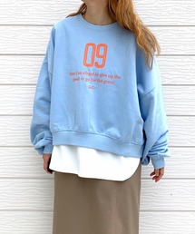 Q | 裏毛09プリントトレーナー(スウェット)