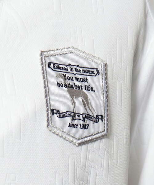 adabat（アダバット）の「クロスロゴハーフジッププルオーバー（Tシャツ/カットソー・メンズ・ホワイト/ネイビー・46/48/50）」の16枚目の写真