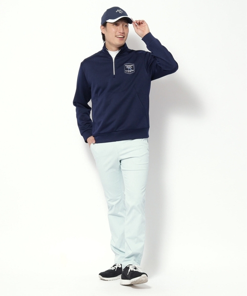 adabat（アダバット）の「クロスロゴハーフジッププルオーバー（Tシャツ/カットソー・メンズ・ホワイト/ネイビー・46/48/50）」の12枚目の写真