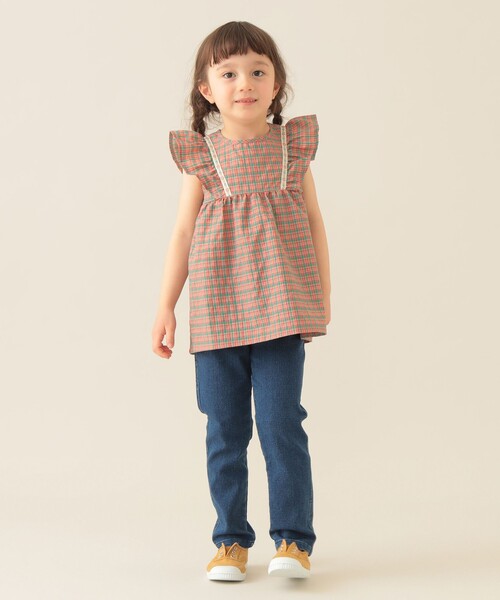 BEAMS mini（ビームスミニ）の「チェック フリル ブラウス 2025SS（90～150cm）（シャツ/ブラウス・キッズ・ピンク/イエロー・90/100/110/120/130/140/150）」の20枚目の写真