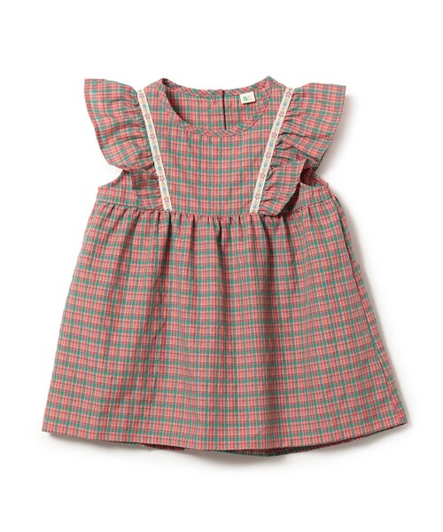 BEAMS mini（ビームスミニ）の「チェック フリル ブラウス 2025SS（90～150cm）（シャツ/ブラウス・キッズ・ピンク/イエロー・90/100/110/120/130/140/150）」の22枚目の写真