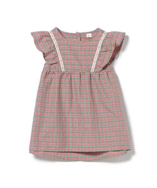 BEAMS mini（ビームスミニ）の「チェック フリル ブラウス 2025SS（90～150cm）（シャツ/ブラウス・キッズ・ピンク/イエロー・90/100/110/120/130/140/150）」の8枚目の写真