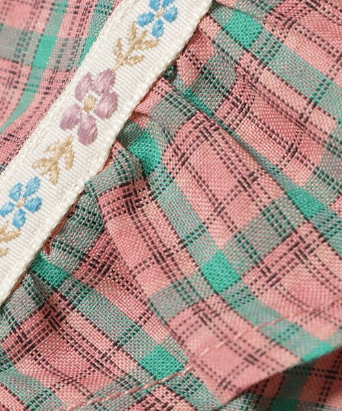 BEAMS mini（ビームスミニ）の「チェック フリル ブラウス 2025SS（90～150cm）（シャツ/ブラウス・キッズ・ピンク/イエロー・90/100/110/120/130/140/150）」の13枚目の写真