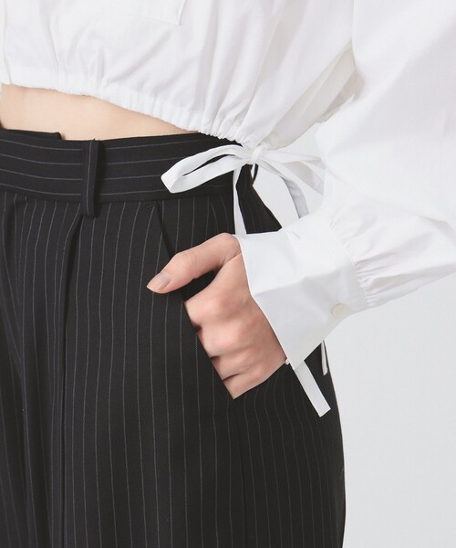 Ray BEAMS（レイビームス）の「スリット レース ワイド パンツ（スラックス・レディース・ネイビー/ブラック・0/1）」の18枚目の写真