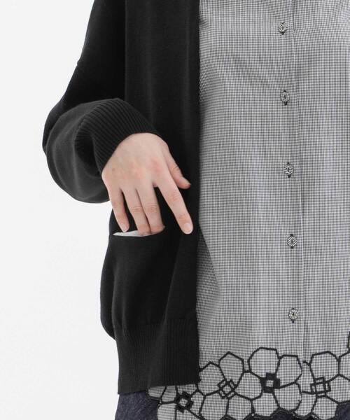 nop de nod(ノップドゥノッド)の「オーガニックコットンはおりカーディガン(カーディガン/ボレロ・レディース・ライトイエロー/ライトブルー/ブラック/ライトグレー・M)」の10枚目の写真