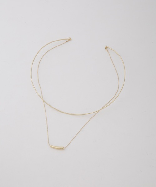 NANO universe（ナノユニバース）の「２連ゴールドチョーカー（ネックレス・レディース・ゴールド・FREE）」の2枚目の写真