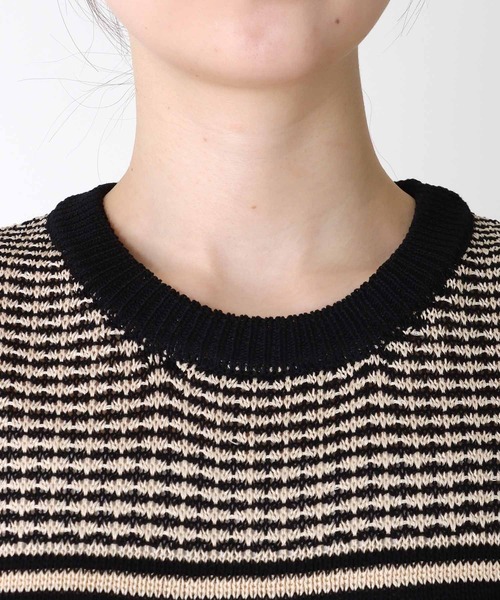 TITE IN THE STORE（ティテ　インザ　ストア）の「【CHIGNON/シニヨン】柄ジャガード編ノースリニットプルオーバー（ニット/セーター・レディース・カーキ・38）」の8枚目の写真