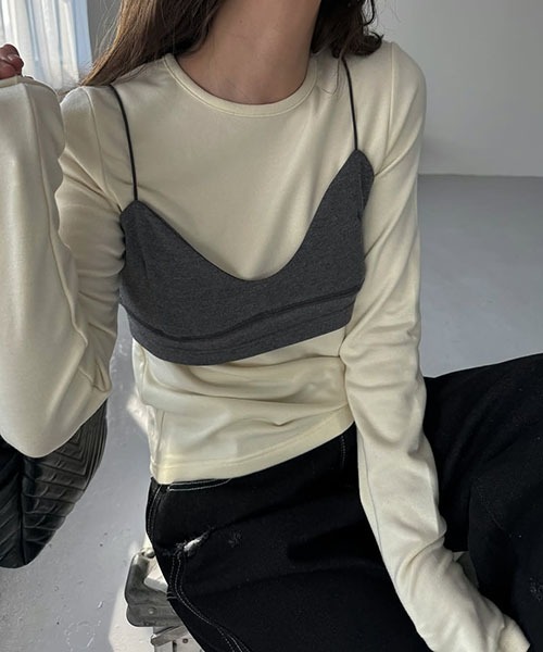 WILLFULLY（ウィルフリー）の「decoration stitch smooth bustier（その他トップス・レディース・ブラック/ホワイト/レモンイエロー/チャコール・FREE）」の19枚目の写真