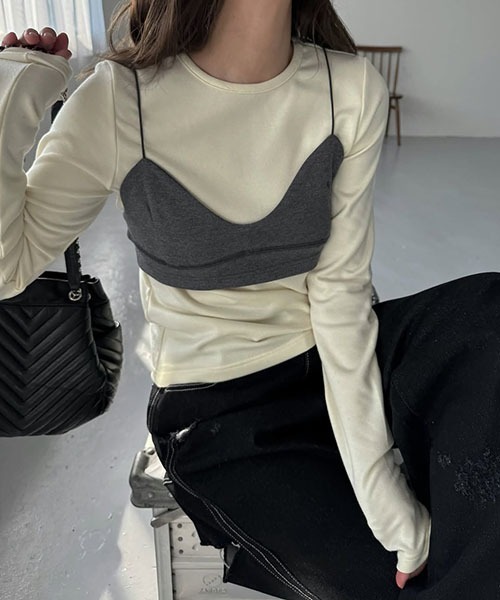 WILLFULLY（ウィルフリー）の「decoration stitch smooth bustier（その他トップス・レディース・ブラック/ホワイト/レモンイエロー/チャコール・FREE）」の21枚目の写真