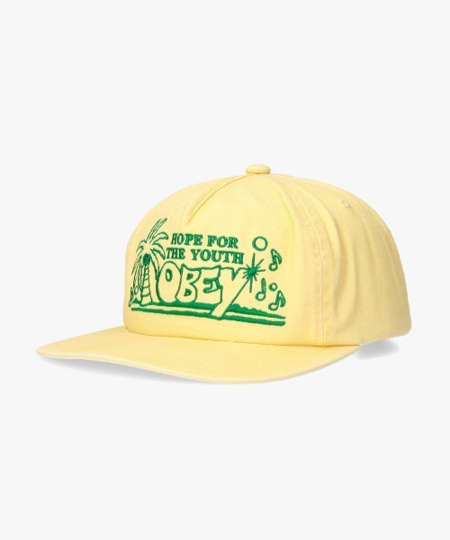 OBEY（オベイ）の「OBEY PIGMENT OBEY HOPE 5 PANEL / オベイ（キャップ・メンズ・ブラック/イエロー・O/S）」の11枚目の写真