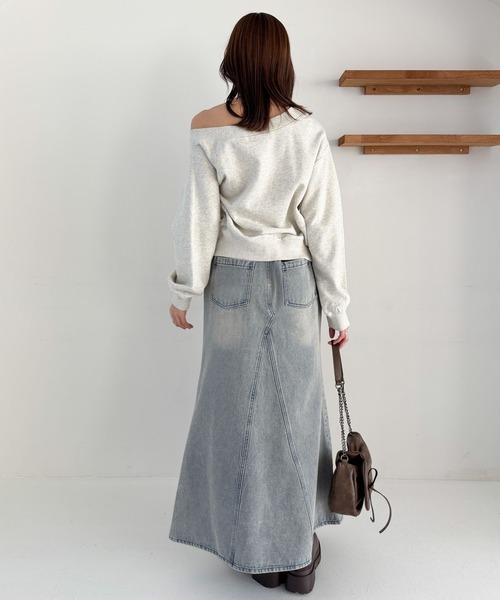 Heather（ヘザー）の「ワンショルプレート裏毛スウェット　323432（スウェット・レディース・グレー/オートミール/ブルー・FREE）」の18枚目の写真