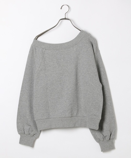 Heather（ヘザー）の「ワンショルプレート裏毛スウェット　323432（スウェット・レディース・グレー/オートミール/ブルー・FREE）」の10枚目の写真