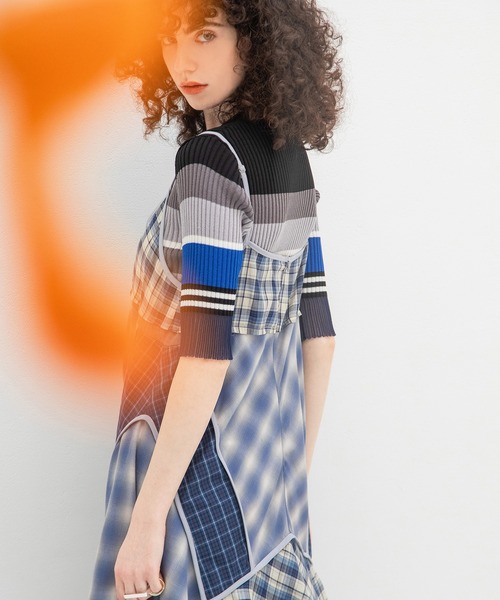 AULA AILA（アウラアイラ）の「マルチボーダーニット（ニット/セーター・レディース・ブラック/グレー/オフホワイト・0）」の14枚目の写真