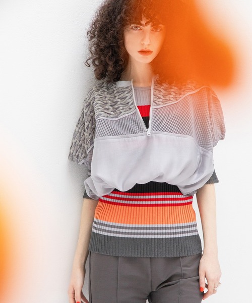 AULA AILA（アウラアイラ）の「マルチボーダーニット（ニット/セーター・レディース・ブラック/グレー/オフホワイト・0）」の12枚目の写真