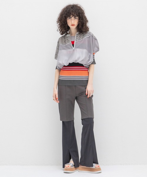 AULA AILA（アウラアイラ）の「マルチボーダーニット（ニット/セーター・レディース・ブラック/グレー/オフホワイト・0）」の13枚目の写真