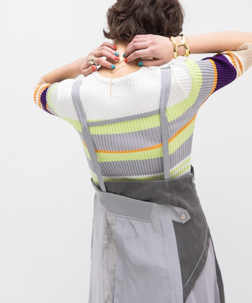 AULA AILA（アウラアイラ）の「マルチボーダーニット（ニット/セーター・レディース・ブラック/グレー/オフホワイト・0）」の22枚目の写真