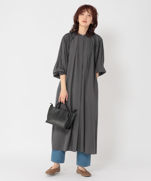 studio CLIP（スタディオクリップ）の「ボリューム袖タックワンピース（ワンピース・レディース・イエロー/チャコール/ブルー・FREE）」の16枚目の写真