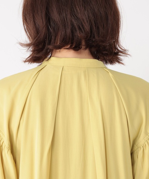 studio CLIP（スタディオクリップ）の「ボリューム袖タックワンピース（ワンピース・レディース・イエロー/チャコール/ブルー・FREE）」の12枚目の写真