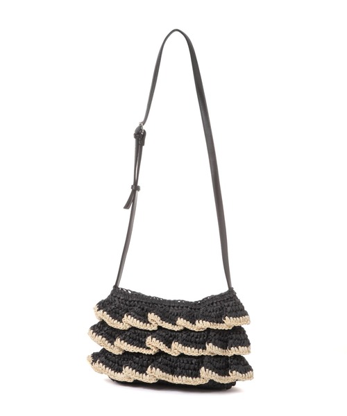 LAKOLE（ラコレ）の「ペーパーフリルショルダーバッグ / 286390（ショルダーバッグ・レディース・ベージュ系1/ブラック系9・FREE）」の3枚目の写真