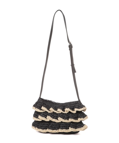 LAKOLE（ラコレ）の「ペーパーフリルショルダーバッグ / 286390（ショルダーバッグ・レディース・ベージュ系1/ブラック系9・FREE）」の5枚目の写真