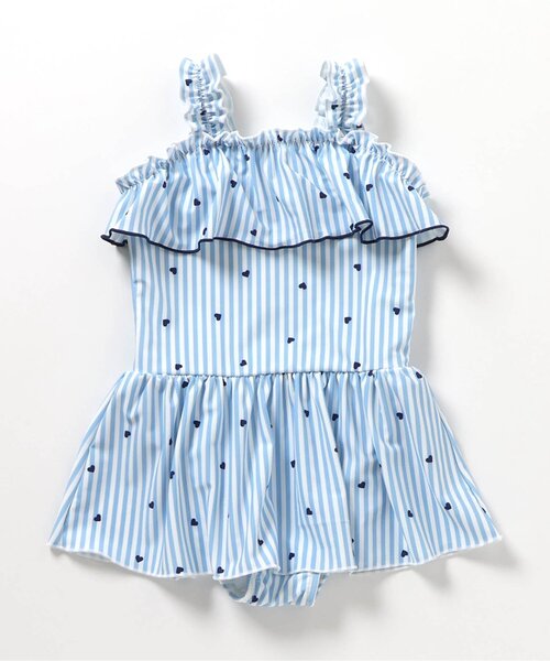 apres les cours（アプレレクール）の「【UVカット/ジュニア対応】さくらんぼ・ひまわり・ハート柄ワンピース水着（水着・キッズ・アイボリー/サックスブルー/ピンク・80/90/100/110/120/130/140）」の16枚目の写真