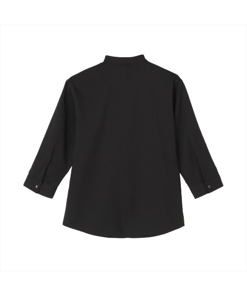 TOKYO SHIRTS（トウキョウシャツ）の「【COFREX】 スタンド ビジューブラウス 七分袖 レディースデザインシャツ（シャツ/ブラウス・レディース・ブラック・S/M/L/LL/XL）」の2枚目の写真