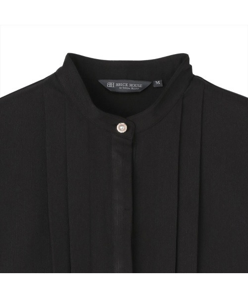 TOKYO SHIRTS（トウキョウシャツ）の「【COFREX】 スタンド ビジューブラウス 七分袖 レディースデザインシャツ（シャツ/ブラウス・レディース・ブラック・S/M/L/LL/XL）」の3枚目の写真