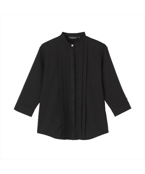 TOKYO SHIRTS（トウキョウシャツ）の「【COFREX】 スタンド ビジューブラウス 七分袖 レディースデザインシャツ（シャツ/ブラウス・レディース・ブラック・S/M/L/LL/XL）」の6枚目の写真